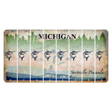 Michigan Spectacular Peninsulas Cut License Plate Strips (Set of 8) Swordfish