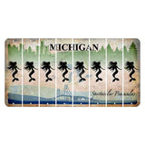 Michigan Spectacular Peninsulas Cut License Plate Strips (Set of 8) Mermaid