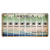 Michigan Spectacular Peninsulas Cut License Plate Strips (Set of 8) Zodiac Sign - Cancer