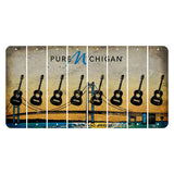 Michigan Mackinac Bridge Cut License Plate Strips (Set of 8) Guitar