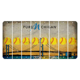 Michigan Mackinac Bridge Cut License Plate Strips (Set of 8) Softball