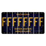 Michigan Water Winter Wonderland Cut License Plate Strips (Set of 8) F