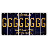 Michigan Water Winter Wonderland Cut License Plate Strips (Set of 8) G