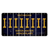 Michigan Water Winter Wonderland Cut License Plate Strips (Set of 8) I
