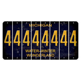 Michigan Water Winter Wonderland Cut License Plate Strips (Set of 8) 4