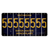 Michigan Water Winter Wonderland Cut License Plate Strips (Set of 8) 5