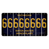 Michigan Water Winter Wonderland Cut License Plate Strips (Set of 8) 6