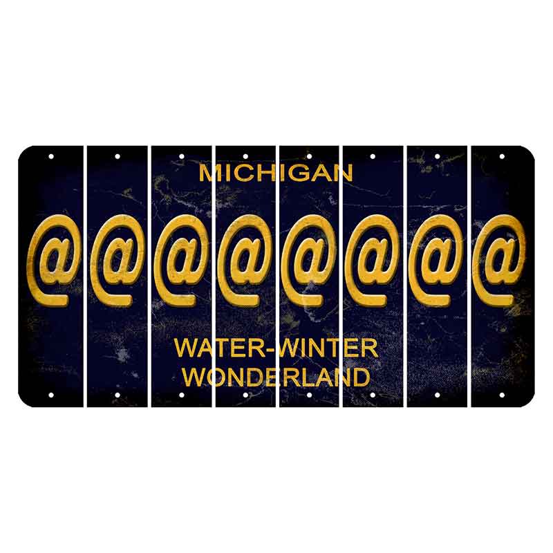 Michigan Water Winter Wonderland Cut License Plate Strips (Set of