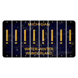 Michigan Water Winter Wonderland Cut License Plate Strips (Set of 8) Exclamation Point