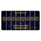 Michigan Water Winter Wonderland Cut License Plate Strips (Set of 8) 2nd Amendment