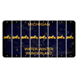 Michigan Water Winter Wonderland Cut License Plate Strips (Set of 8) Motorcycle