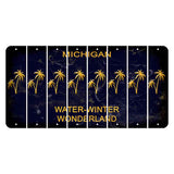Michigan Water Winter Wonderland Cut License Plate Strips (Set of 8) Palm Trees