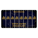 Michigan Water Winter Wonderland Cut License Plate Strips (Set of 8) Sea Turtle