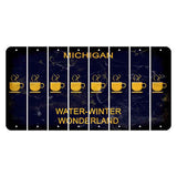Michigan Water Winter Wonderland Cut License Plate Strips (Set of 8) Coffee Mug