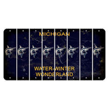 Michigan Water Winter Wonderland Cut License Plate Strips (Set of 8) Swordfish