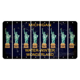 Michigan Water Winter Wonderland Cut License Plate Strips (Set of 8) Statue of Liberty