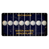 Michigan Water Winter Wonderland Cut License Plate Strips (Set of 8) Golfball