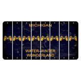Michigan Water Winter Wonderland Cut License Plate Strips (Set of 8) PS Controller
