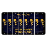 Michigan Water Winter Wonderland Cut License Plate Strips (Set of 8) Mermaid