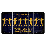 Michigan Water Winter Wonderland Cut License Plate Strips (Set of 8) Elf