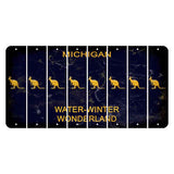 Michigan Water Winter Wonderland Cut License Plate Strips (Set of 8) Kangaroo