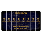 Michigan Water Winter Wonderland Cut License Plate Strips (Set of 8) Zodiac Sign - Aquarius