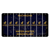 Michigan Water Winter Wonderland Cut License Plate Strips (Set of 8) Zodiac Sign - Aries