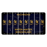 Michigan Water Winter Wonderland Cut License Plate Strips (Set of 8) Zodiac Sign - Leo