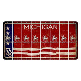 Michigan 1976 Bicentennial Cut License Plate Strips (Set of 8) Zodiac Sign - Sagittarius