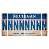 Michigan Great Lakes Splendor Cut License Plate Strips (Set of 8) N