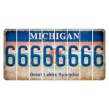 Michigan Great Lakes Splendor Cut License Plate Strips (Set of 8) 6