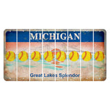 Michigan Great Lakes Splendor Cut License Plate Strips (Set of 8) Softball