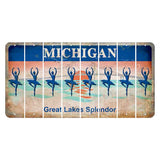 Michigan Great Lakes Splendor Cut License Plate Strips (Set of 8) Ballerina Dancer