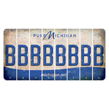 Michigan.org Cut License Plate Strips (Set of 8) B