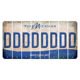 Michigan.org Cut License Plate Strips (Set of 8) D