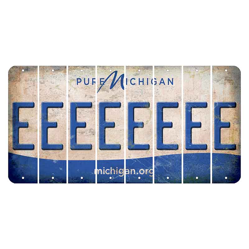 Michigan.org Cut License Plate Strips (Set of 8) E