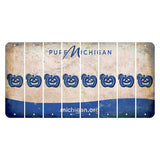 Michigan.org Cut License Plate Strips (Set of 8) Pumpkin