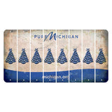 Michigan.org Cut License Plate Strips (Set of 8) Christmas Tree