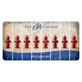 Michigan.org Cut License Plate Strips (Set of 8) Fire Hydrant