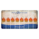 Michigan.org Cut License Plate Strips (Set of 8) Campfire