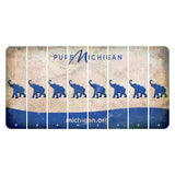 Michigan.org Cut License Plate Strips (Set of 8) Elephant