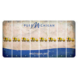 Michigan.org Cut License Plate Strips (Set of 8) Cement Truck