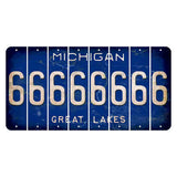 Michigan Blue Great Lakes Cut License Plate Strips (Set of 8) 6