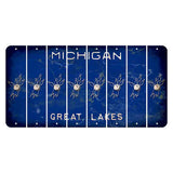 Michigan Blue Great Lakes Cut License Plate Strips (Set of 8) Bowling