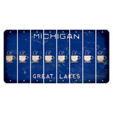 Michigan Blue Great Lakes Cut License Plate Strips (Set of 8) Coffee Mug
