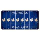 Michigan Blue Great Lakes Cut License Plate Strips (Set of 8) Squirrel