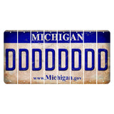 Michigan.gov Cut License Plate Strips (Set of 8) D