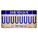 Michigan.gov Cut License Plate Strips (Set of 8) U