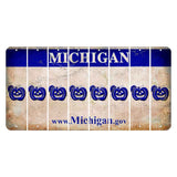 Michigan.gov Cut License Plate Strips (Set of 8) Pumpkin