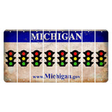 Michigan.gov Cut License Plate Strips (Set of 8) Traffic Light